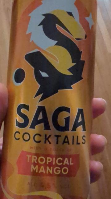 saga coctails tropical mango 4.5%, Ringnes Bryggeri (Carlsberg Group), Norway