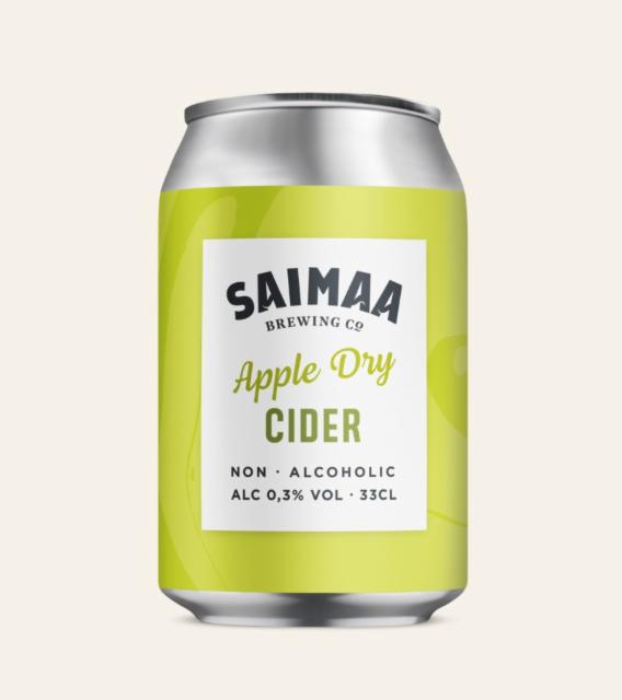 Apple Dry Non-Alcoholic Cider 0.3%, Saimaa Brewing Company, Finland