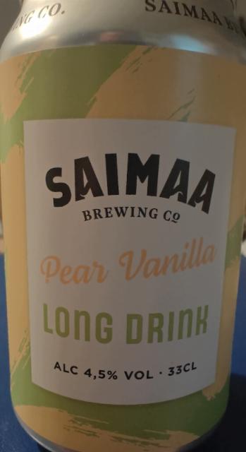 Saimaa Long Drink Pear Vanilla 4.5%, Saimaa Brewing Company, Finland
