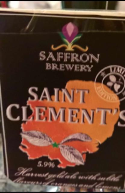 Saint Clement's 5.9%, Saffron Brewery, England