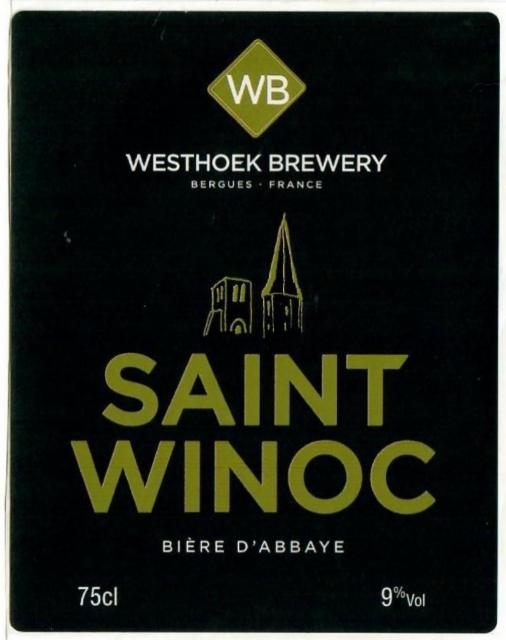 Saint Winoc Abbaye 9.0%, Westhoek Brewery, France
