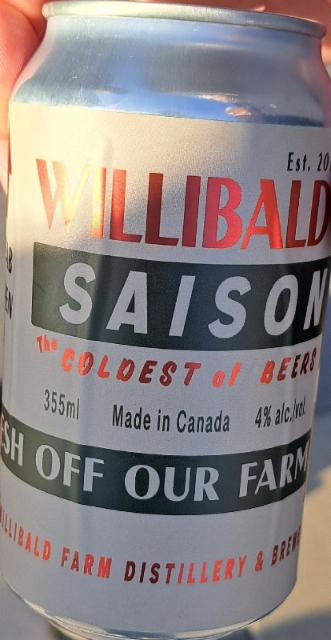 Saison 4.0%, Willibald Farm Brewery, Canada