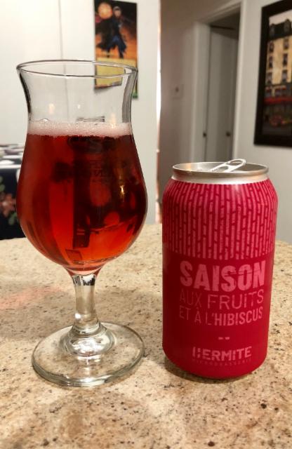 Saison aux fruits et à l'hibiscus 3.7%, Microbrasserie L'Hermite, Canada