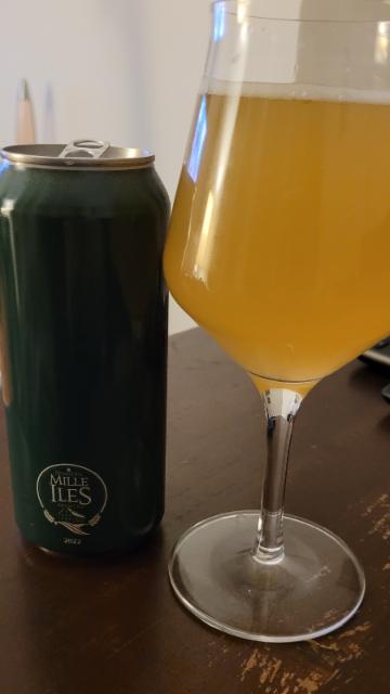 saison chardonnay aux pêches 6.6%, Brasserie Mille Iles, Canada