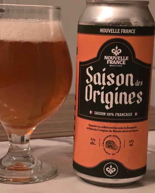 Saison des Origines 6.0%, Microbrasserie Nouvelle France, Canada
