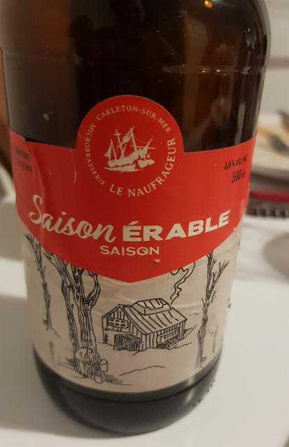 Saison érable 8.6%, Microbrasserie Le Naufrageur, Canada