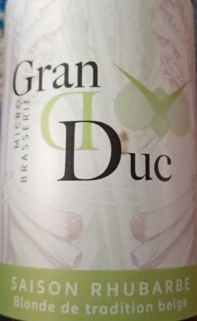 saison rhubarbe, Microbrasserie Grand Duc