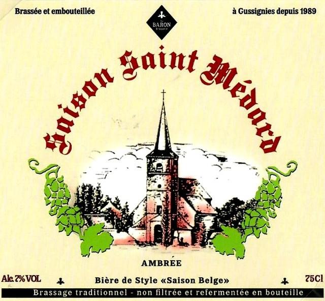 Saison Saint Médard Ambrée 7.0%, Brasserie Au Baron, France