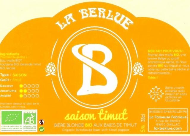 Saison Timut 5.0%, La Berlue, France