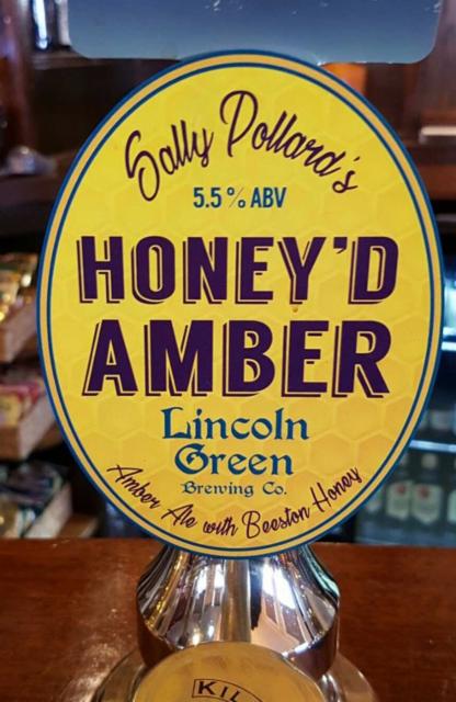 Sally Pollard's Honey'd Amber 5.5%, Lincoln Green Brewing, England