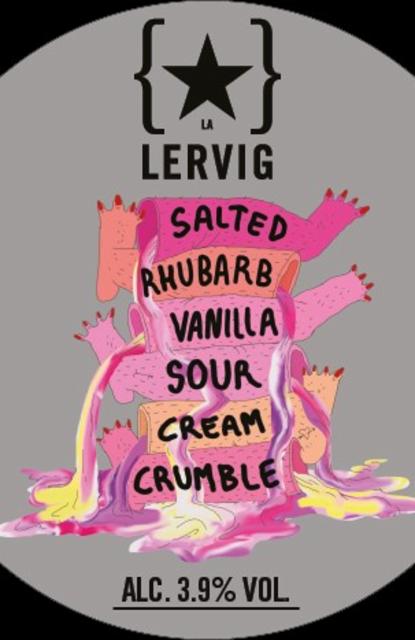 Salted Rhubarb Vanilla Sour Cream Crumble 3.5%, Lervig Aktiebryggeri, Norway