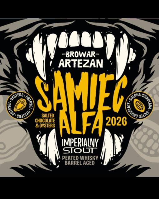 samiec alpfa 2026 salted chocolate cocoa oysters laphroaig ba 13.0%, Browar Artezan, Poland