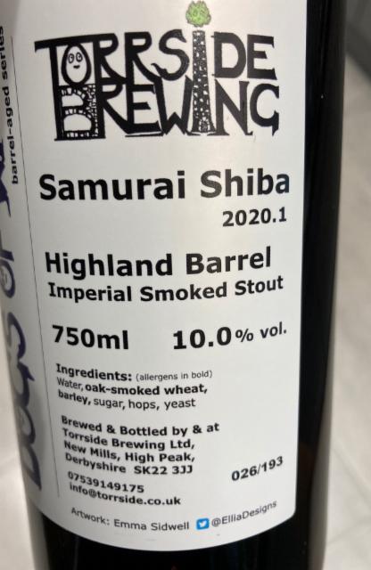 Samurai shiba 10.0%, Torside Brewing, England
