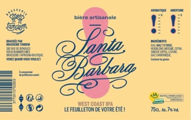 Santa Barbara 7.0%, Brasserie Tandem, France