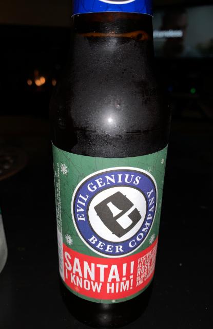 Santa!! I Know Him! 7.2%, Evil Genius Beer Company, United States