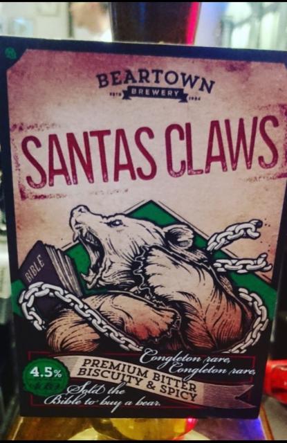 Santas Claws 4.5%, Beartown Brewery, England