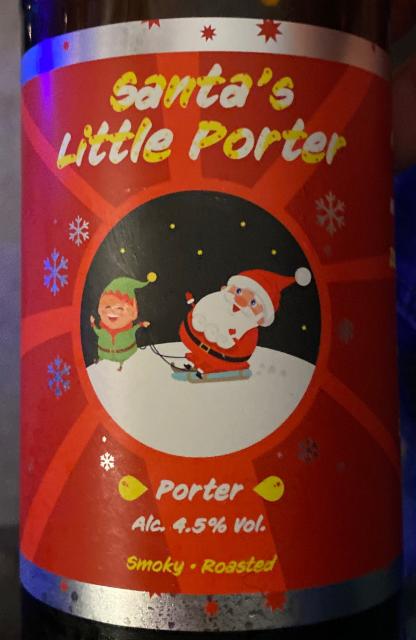 Santa's Little Porter 4.5%, Zest Brewery, England