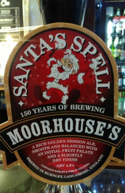 Santa's Spell 4.0%, Moorhouse's Brewery, England
