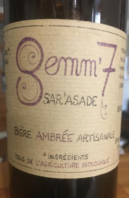 Sar'asade 4.9%, Brasserie Artisanale Gemm'7, France