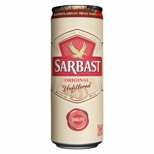 sarbast unfiltered 4.7%, Sarbast Plus (Carlsberg), Uzbekistan