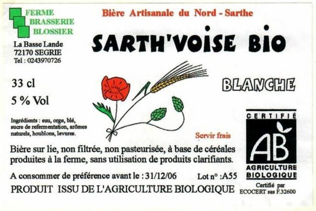 Sarth'voise Blanche, Ferme Brasserie Blossier (Sarth'Voise)
