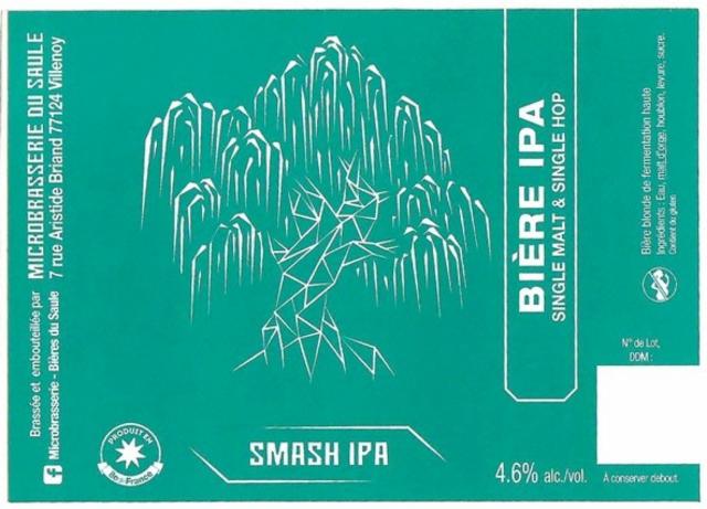 Saule SMASH IPA 4.6%, Microbrasserie Du Saule, France