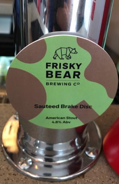 Sautéed Brake Disc 4.8%, Frisky Bear Brewing Co LTD, England