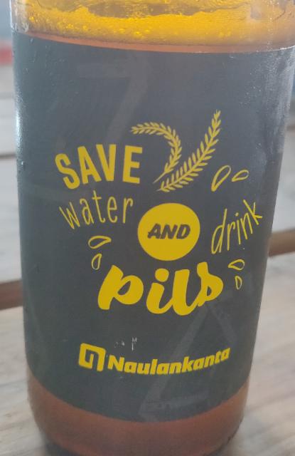 save water and drink pils 5.4%, Solmu Brewery (Sinebrychoff), Finland
