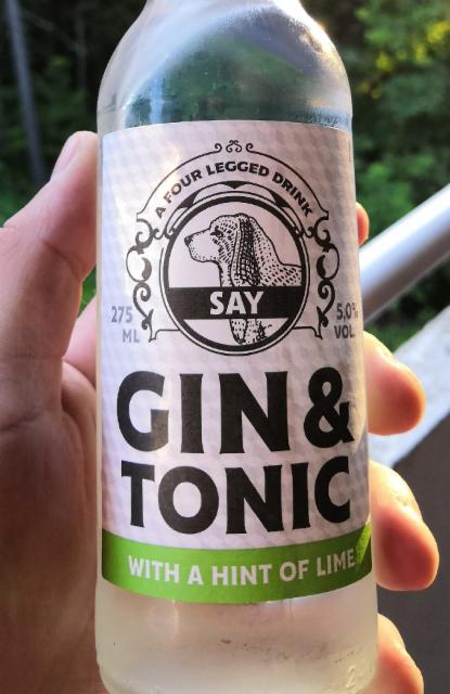 SAY Gin & Tonic with a hint of lime 5.0%, Anora Group, Finland