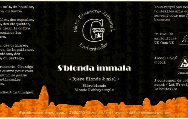 S'Blonda Immala 5.5%, Brasserie G'Sundgo, France