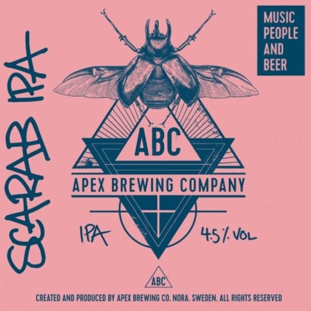 Scarab IPA 5.0%, Apex Brewing Company, Sweden