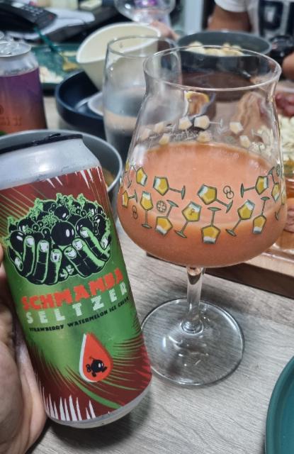 Schmamba seltzer strawberry watermelon ice cream 0.0%, Imprint Beer Co., United States
