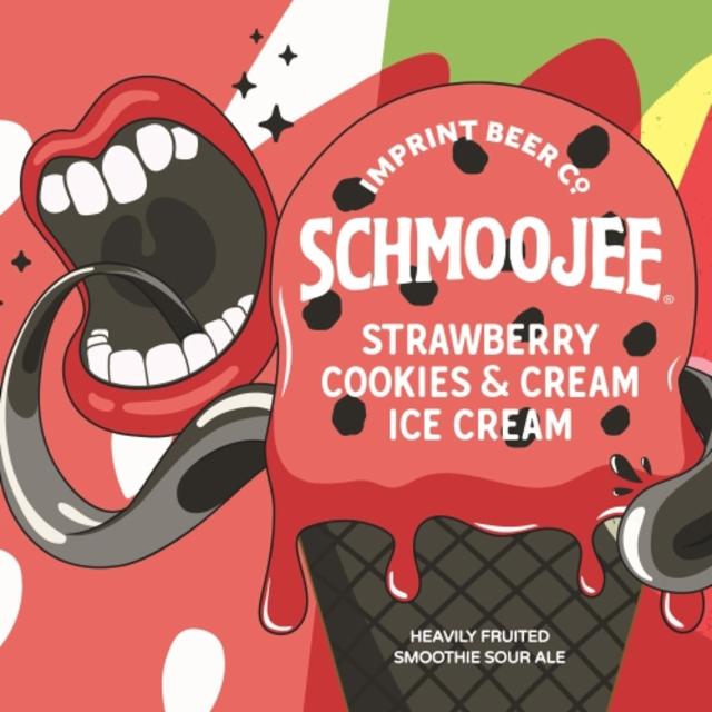 Schmoojee Strawberry Cookies & Cream Ice Cream 6.5%, Imprint Beer Co., United States