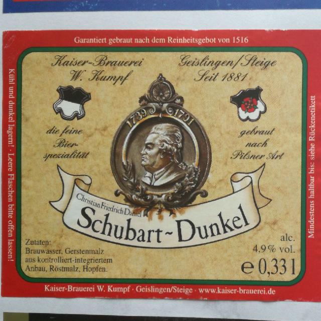 Schubart Dunkel, Kaiser Bräu (Veldenstein)