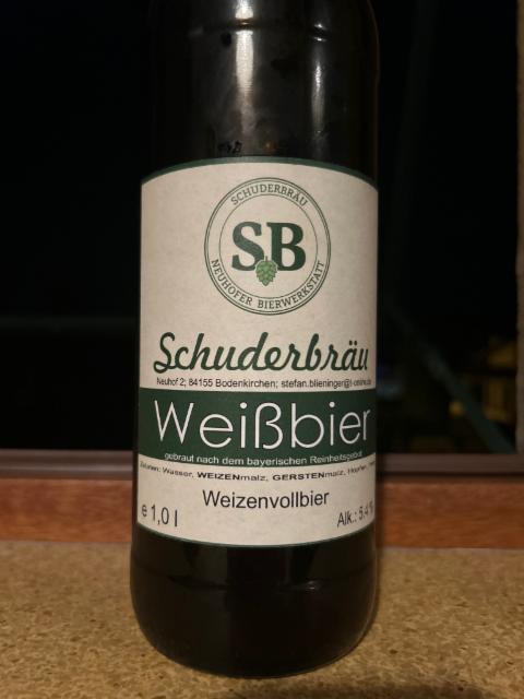 Schuderbräu Weissbie, Schuderbräu