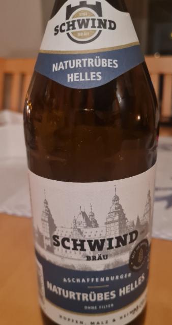 schwind naturtrübes helles, Schwind-Bräu Aschaffenburg
