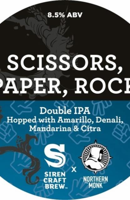 Scissors, Paper, Rock 8.5%, Siren Craft Brew, England