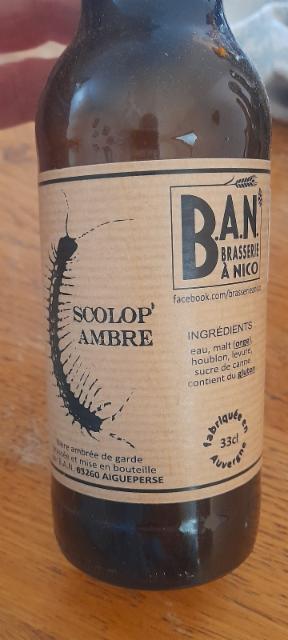 Scolop'ambre 4.8%, B.A.N. Brasserie À Nico, France