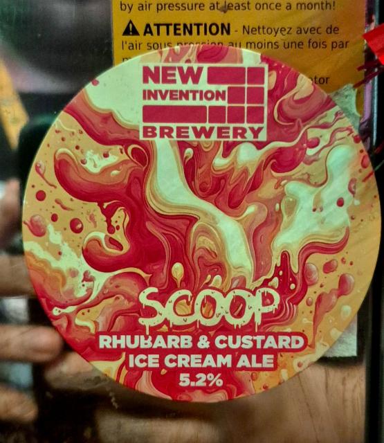 Scoop - Rhubarb and Custard (2025) 5.2%, New Invention Brewery, England