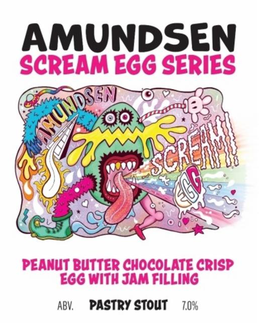 Scream Egg Series - Peanut Butter Chocolate Crisp Egg With Jam Filling 7.0%, Amundsen Bryggeri, Norway