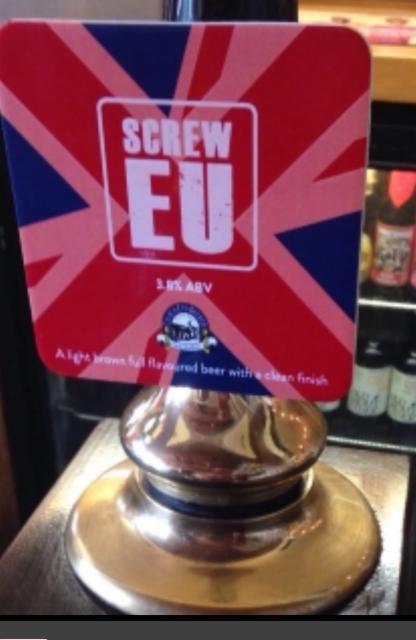 Screw EU 3.8%, Church End Brewery, England