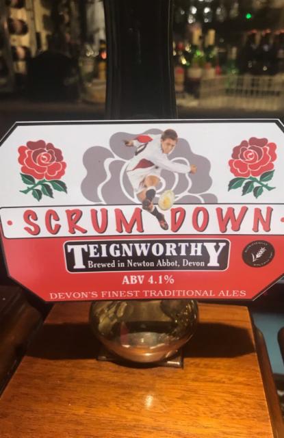 Scrum Down 4.1%, Teignworthy Brewery, England