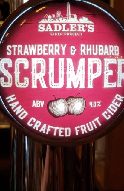 Scrumper- Strawberry & Rhubarb 4.0%, Sadler's Ales, England