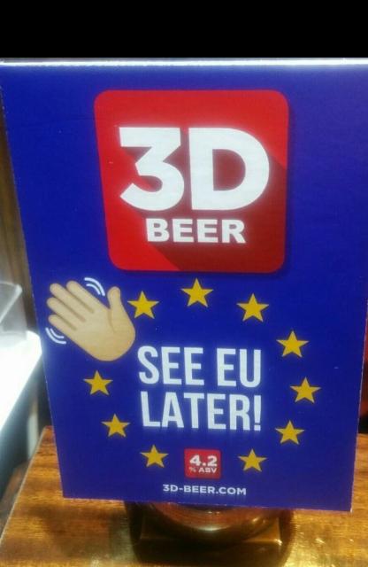 See EU Later! 4.2%, 3D Beer, England