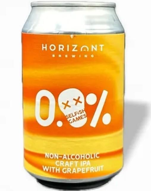 Selfish Games non alcoholic craft IPA with grapefruit 0.5%, Horizont Brewing, Hungary