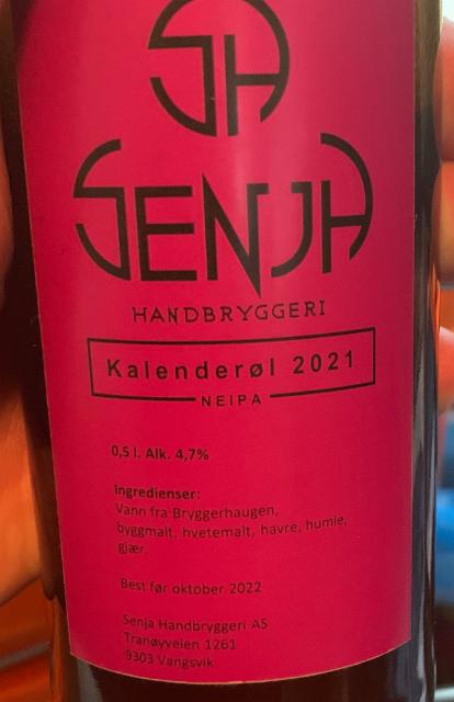 Senja Kalenderol 2021 NEIPA 4.7%, Senja Handbryggeri, Norway