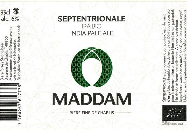 Septentrionale 6.0%, Maddam - Bière Fine De Chablis, France