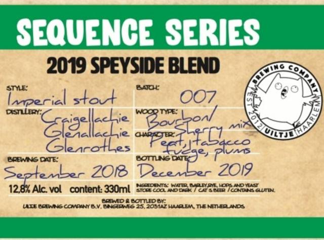 Sequence Series #07 2019 Speyside Blend 12.8%, Uiltje Brewing Co, Netherlands