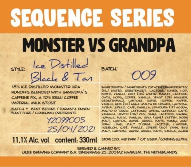 Sequence Series #09 Monster VS Grandpa 11.1%, Uiltje Brewing Co, Netherlands