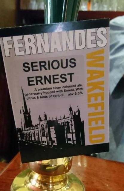 Serious Ernest 5.5%, Fernandes Brewery Tap, England